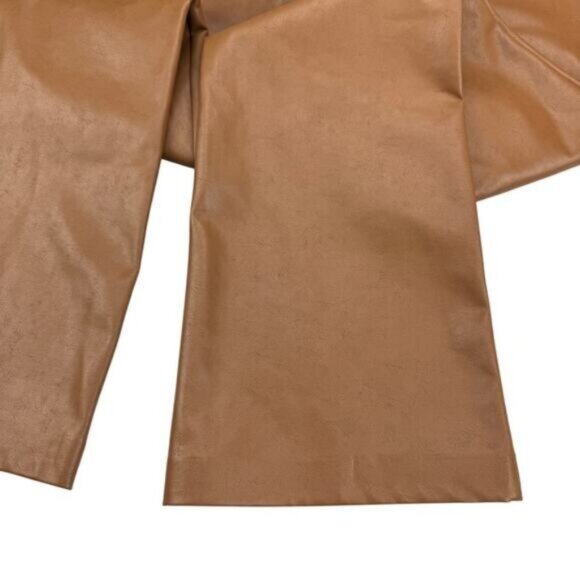 Aritzia Wilfred Free Flora Vegan Leather Bootcut In Cognac Size XS - Picture 8 of 8